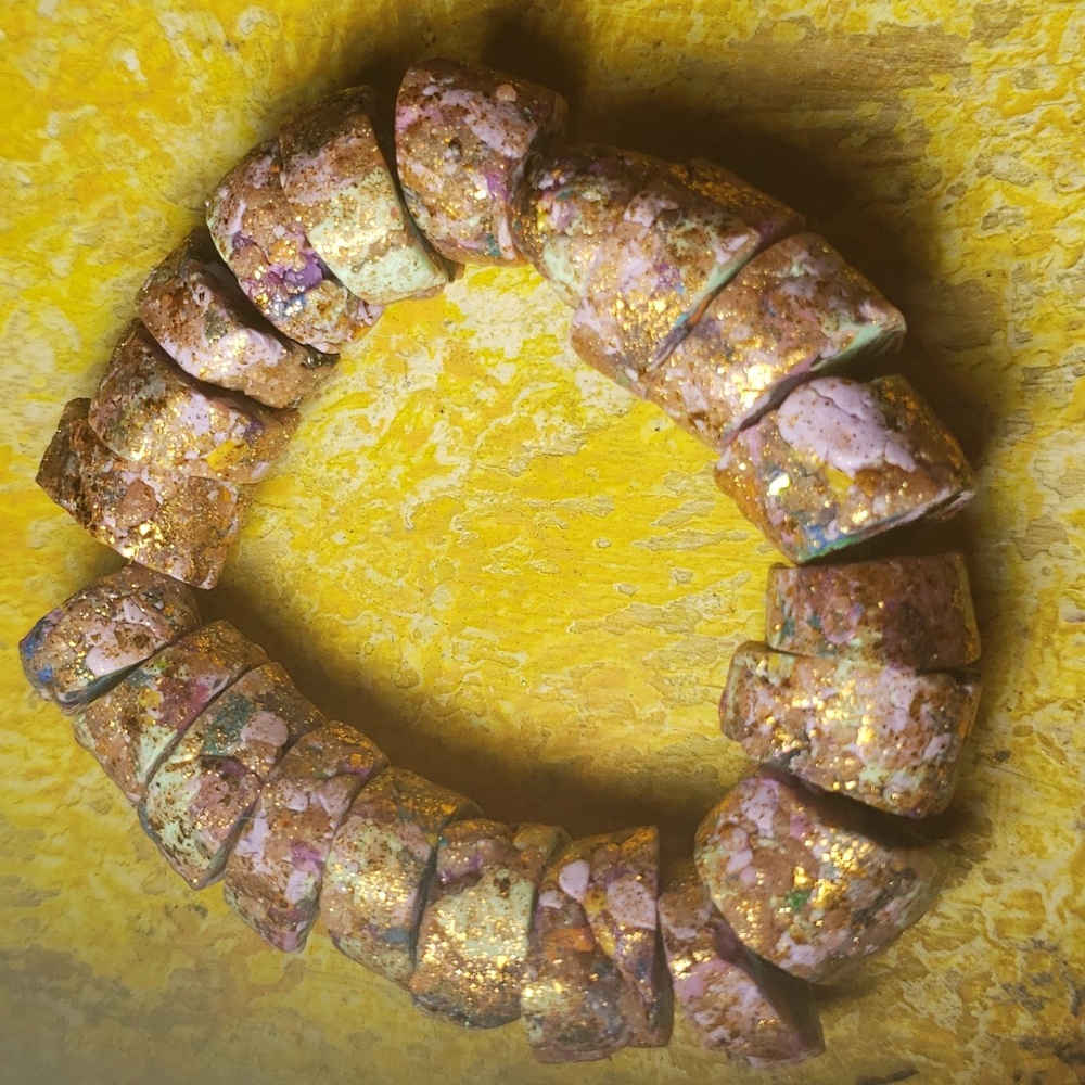 21 Handmade Clay beads